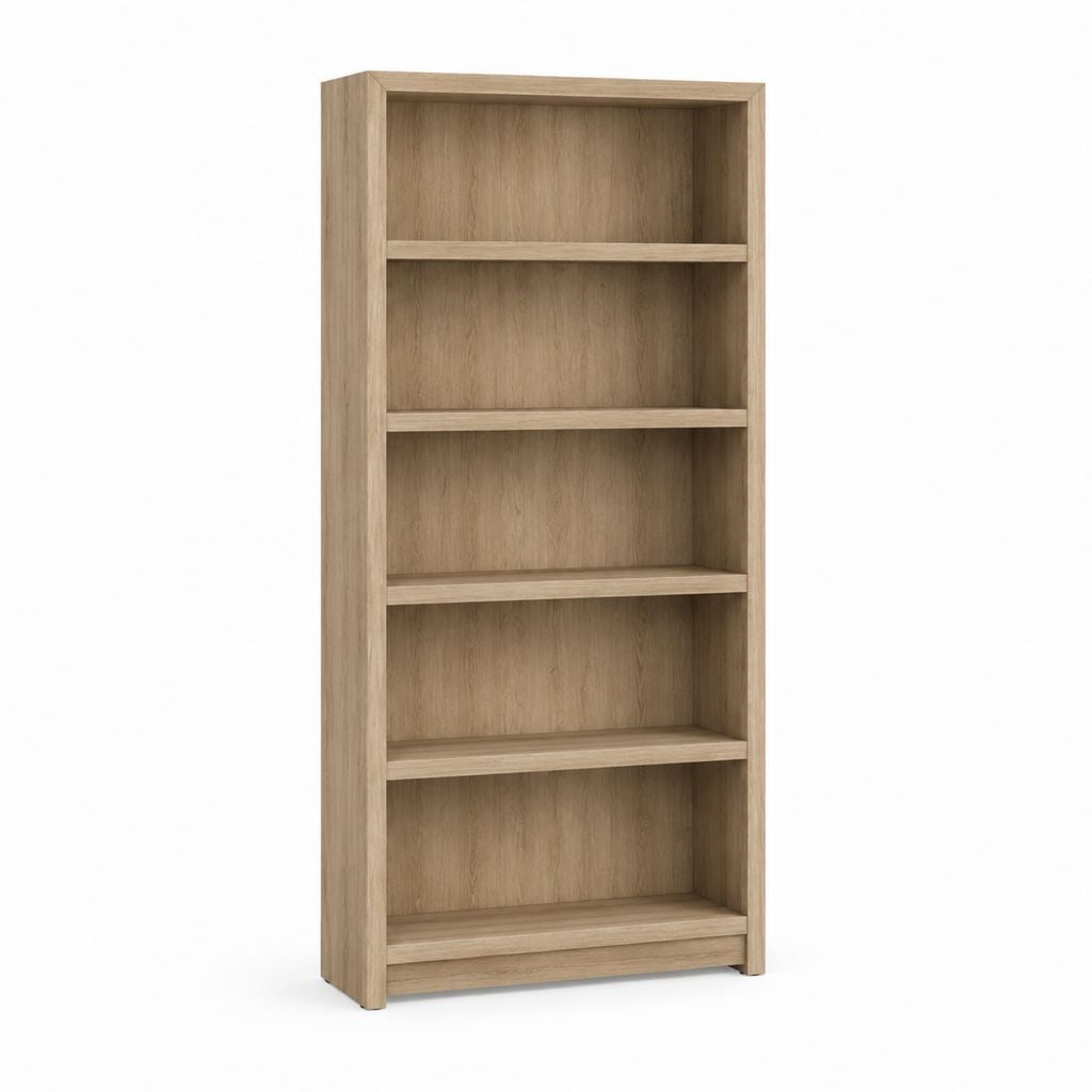 Bücherregal Standregal Eiche Natur Spanplatte rechteckig 180 x 80 x 30 cm