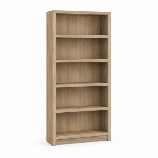 Bücherregal Standregal Eiche Natur Spanplatte rechteckig 180 x 80 x 30 cm